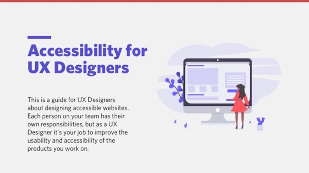 Accessibility for UX Designers slide.
