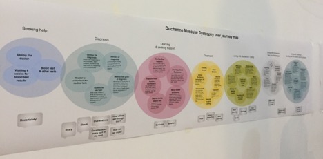 A poster of the Duchenne journey map